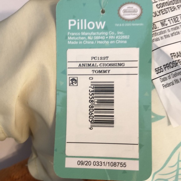 New Horizons Animal Crossing Tom Nook 17” Pillow Plush NWT - Picture 5 of 5